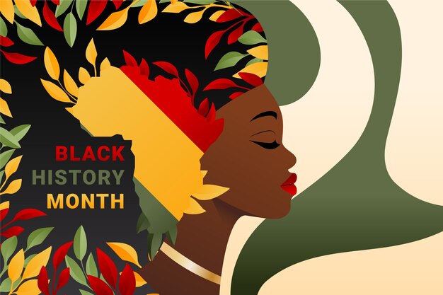 Fondo degradado para la celebración del mes de la historia negra