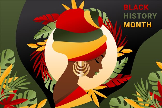 Fondo degradado para la celebración del mes de la historia negra