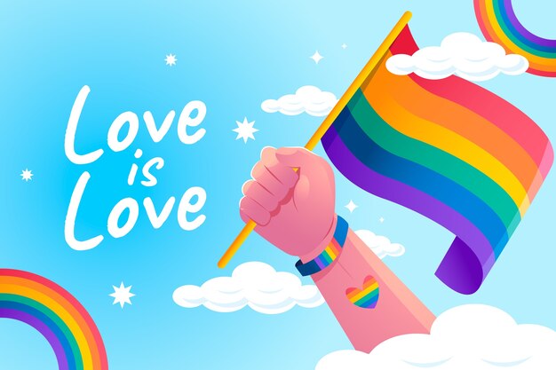 Fondo degradado para la celebración del mes del orgullo