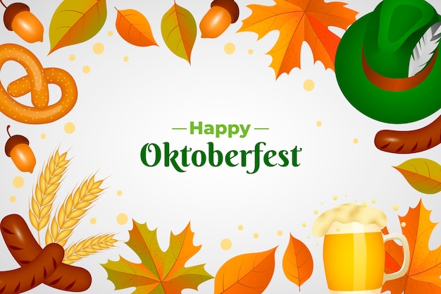 Vector gratuito fondo degradado para la celebración del oktoberfest