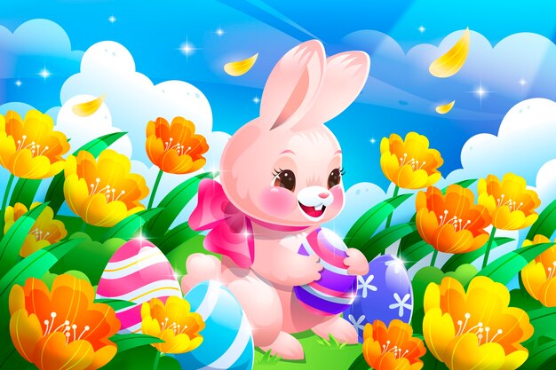 Fondo degradado para celebración de pascua