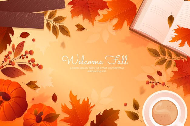 Fondo degradado para la celebración de la temporada de otoño