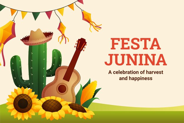 Fondo degradado para celebraciones brasileñas festas juninas