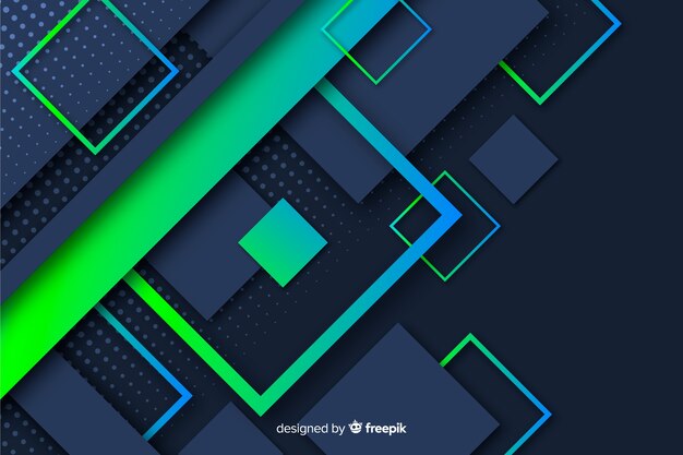 Fondo degradado coloridas formas geométricas