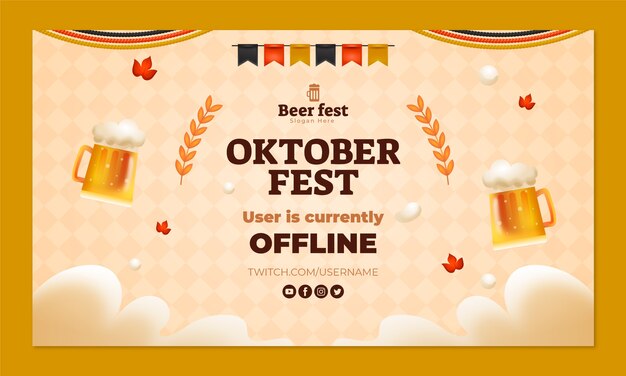 Fondo degradado de contracción para el festival oktoberfest