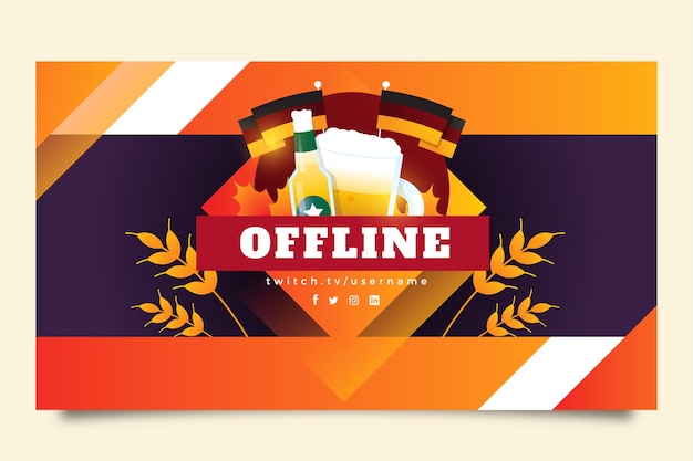 Vector gratuito fondo degradado de contracción para el festival oktoberfest