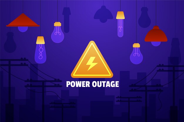 Fondo degradado de corte de energía
