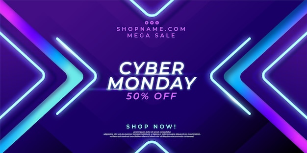 Fondo degradado de cyber monday