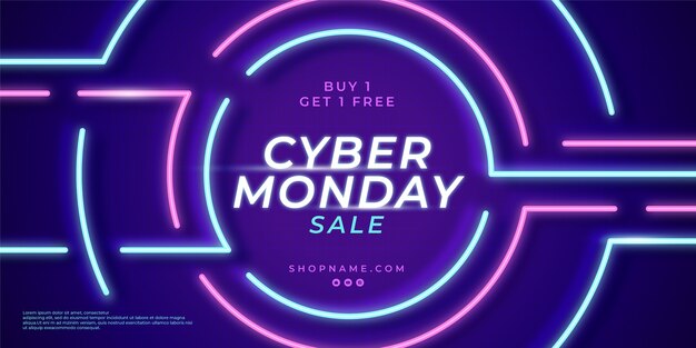 Fondo degradado de cyber monday