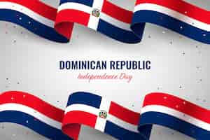 Vector gratuito fondo degradado para el día de la independencia de la república dominicana