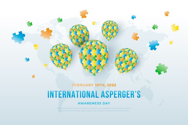 Fondo degradado del día internacional de asperger