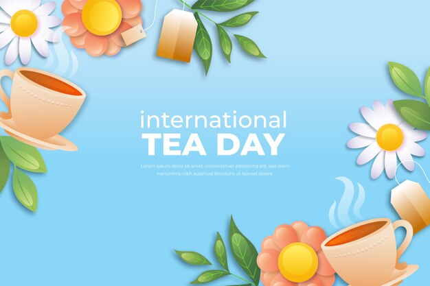 Fondo degradado del día internacional del té
