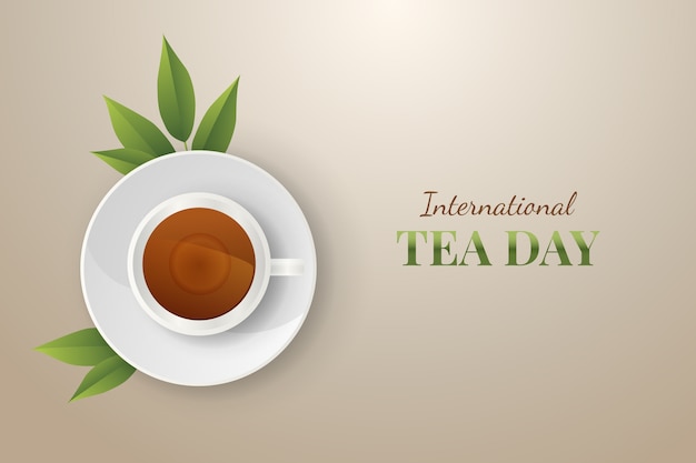 Fondo degradado del día internacional del té