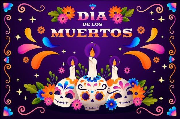 Fondo degradado dia de muertos