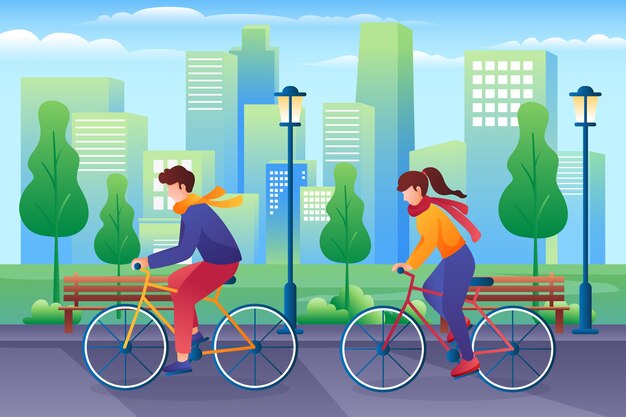 Fondo degradado del día mundial de la bicicleta