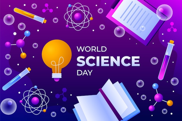 Fondo degradado del día mundial de la ciencia