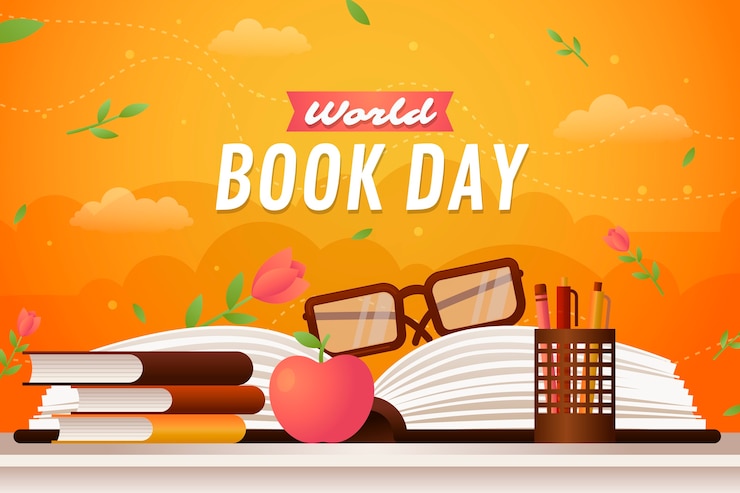 Vector gratuito fondo degradado del día mundial del libro