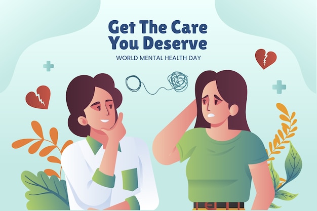 Fondo degradado para el día mundial de la salud mental