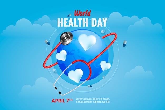 Vector gratuito fondo degradado del día mundial de la salud