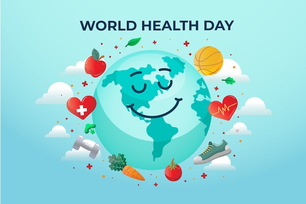 Vector gratuito fondo degradado del día mundial de la salud