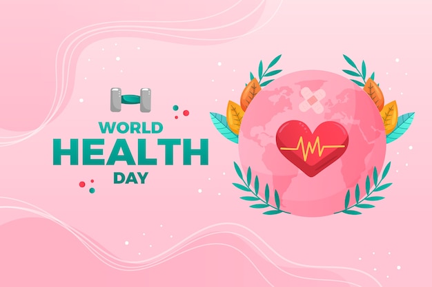 Fondo degradado del día mundial de la salud