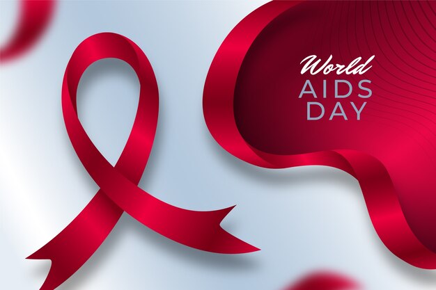 Fondo degradado del día mundial del sida