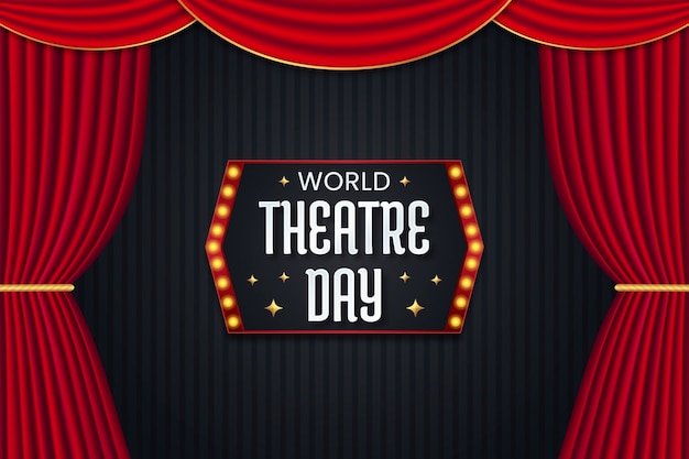 Fondo degradado del día mundial del teatro