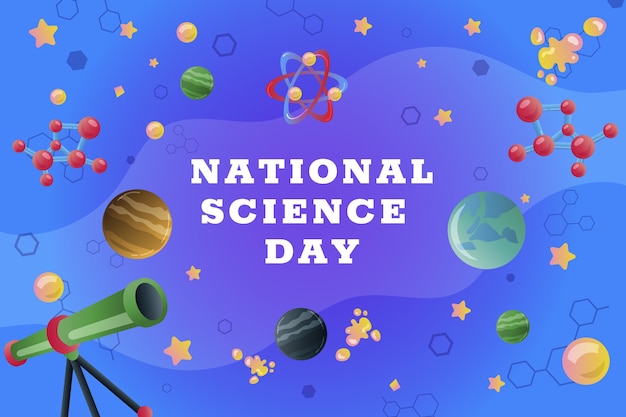 Fondo degradado del día nacional de la ciencia