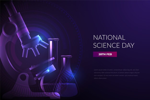 Fondo degradado del día nacional de la ciencia