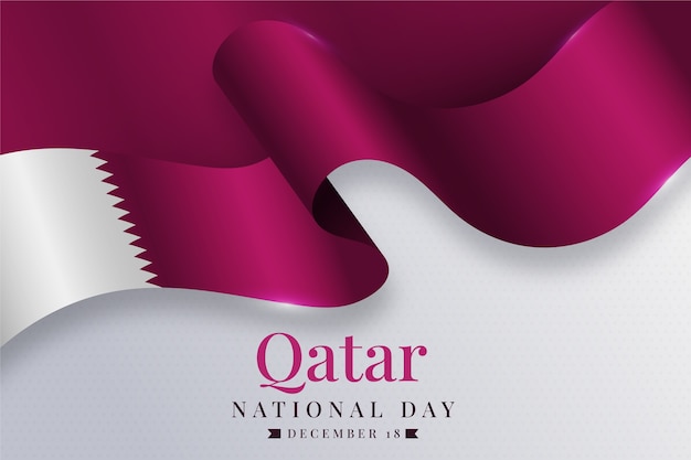 Vector gratuito fondo degradado del día nacional de qatar