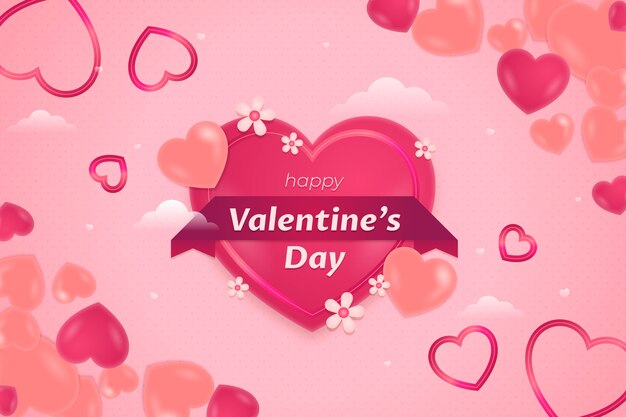 Fondo degradado del día de san valentín