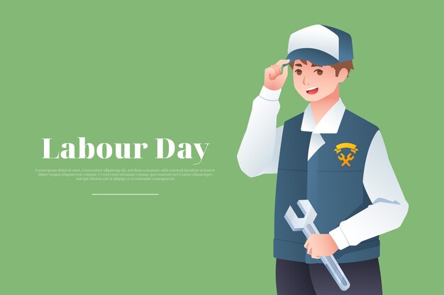 Vector gratuito fondo degradado del día del trabajo