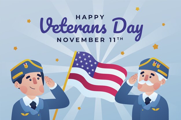 Vector gratuito fondo degradado del día de los veteranos