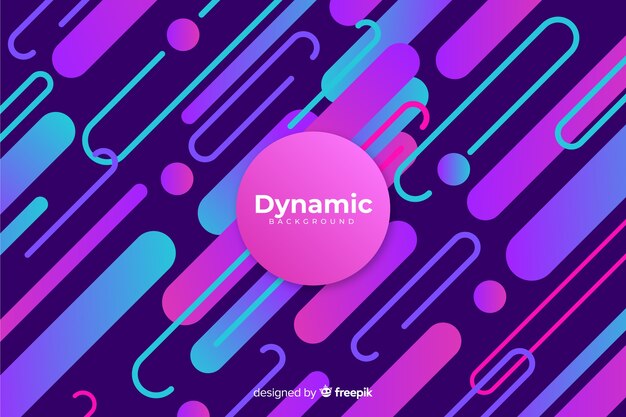 Fondo degradado dinámico diseño plano