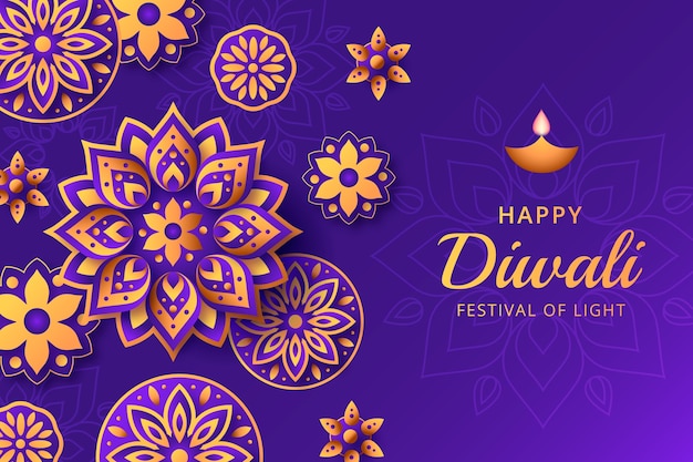 Vector gratuito fondo degradado de diwali