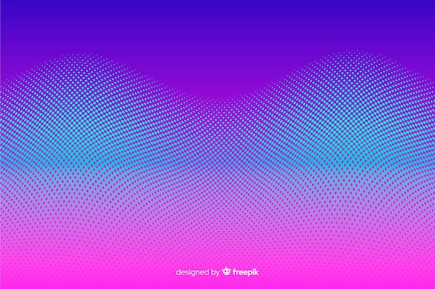 Vector gratuito fondo degradado efecto semitono estilo