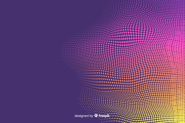 Vector gratuito fondo degradado de efecto de semitono vibrante