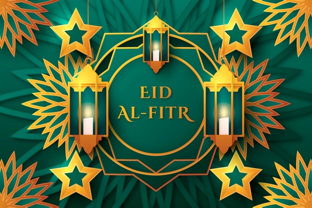 Fondo degradado de eid al-fitr