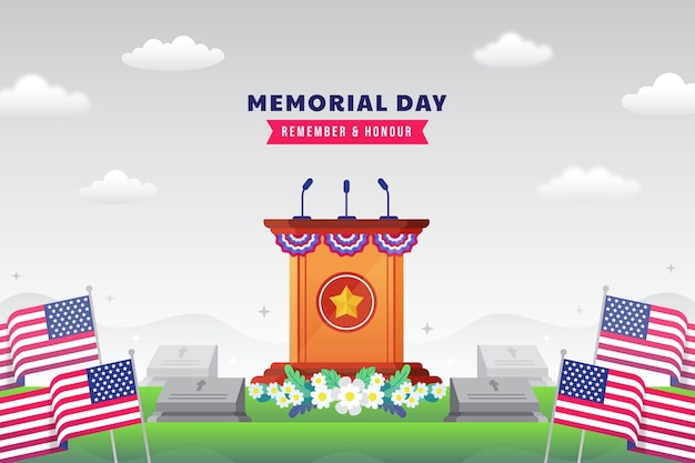 Fondo degradado de estados unidos del día conmemorativo