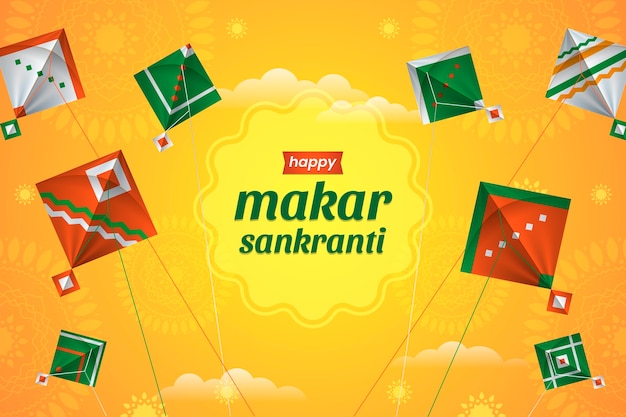 Fondo degradado feliz makar sankranti