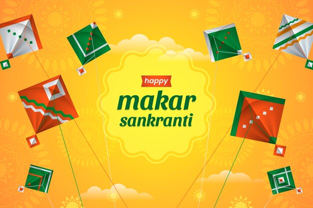 Fondo degradado feliz makar sankranti
