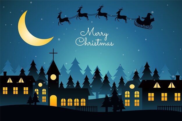 Fondo degradado de feliz navidad