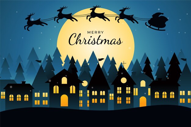 Fondo degradado de feliz navidad