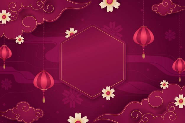 Fondo degradado para el festival del año nuevo chino