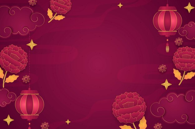 Fondo degradado para el festival del año nuevo chino