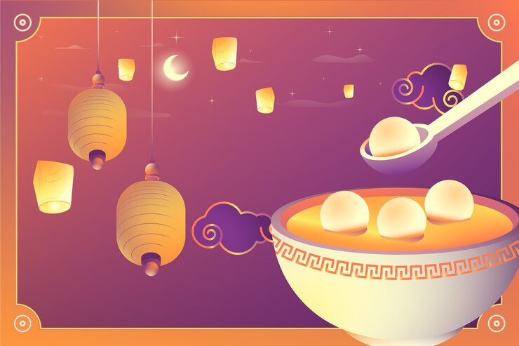 Vector gratuito fondo degradado festival de la linterna