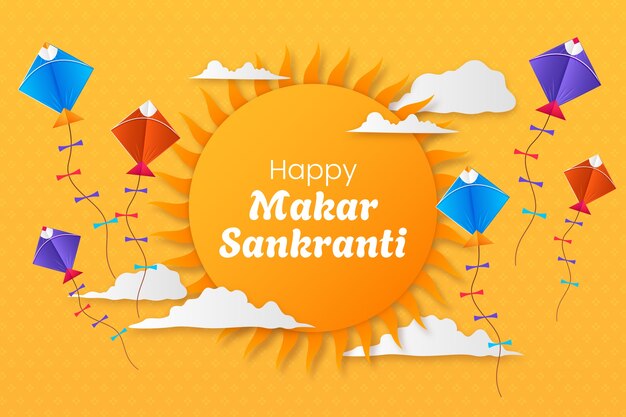 Fondo degradado para el festival de Makar Sankranti