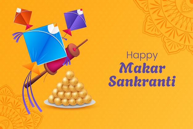 Fondo degradado para el festival de Makar Sankranti