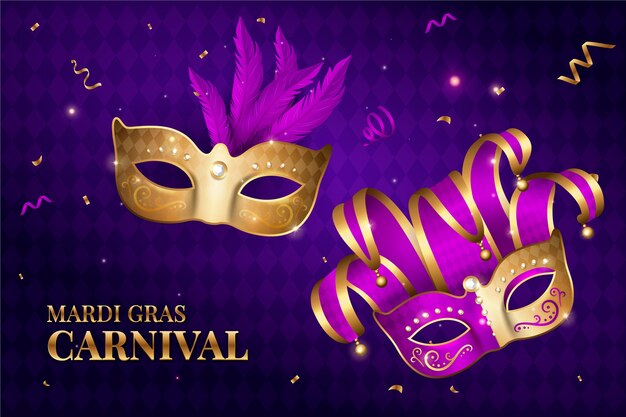 Fondo degradado para el festival de mardi gras