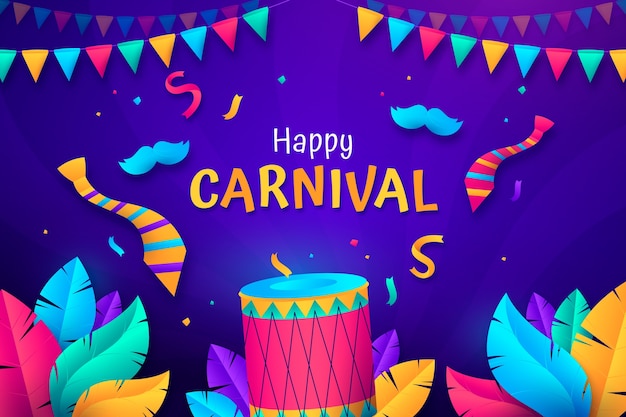 Fondo degradado para una fiesta de carnaval